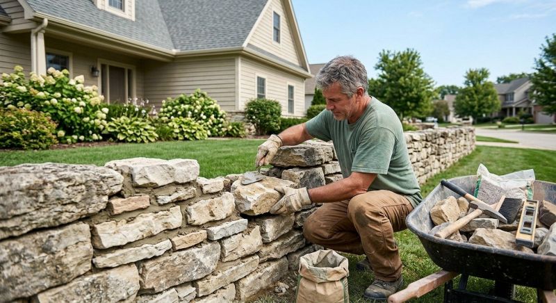 Brick Fence Repair in Plano, TX