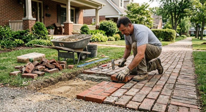 Brick Flatwork Repair in Argyle, TX
