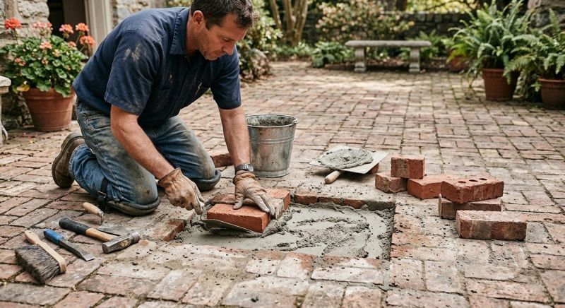 Brick Flatwork Repair in Denton County, TX