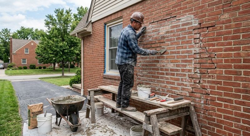 Brick Flatwork Repair in Rowlett, TX