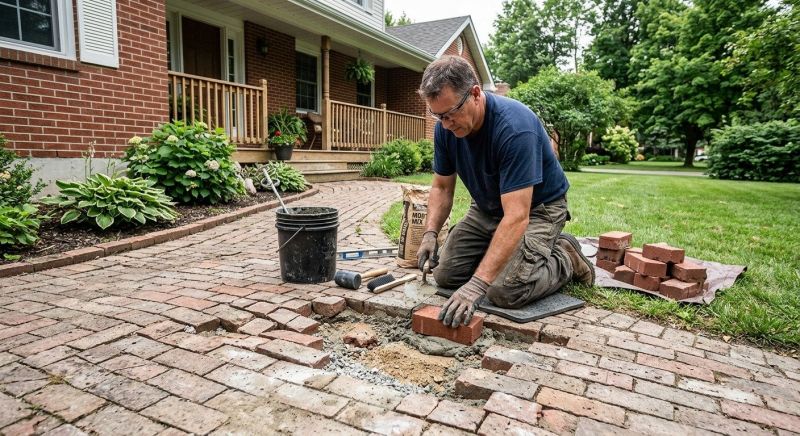 Brick Pathway Repair in Plano, TX