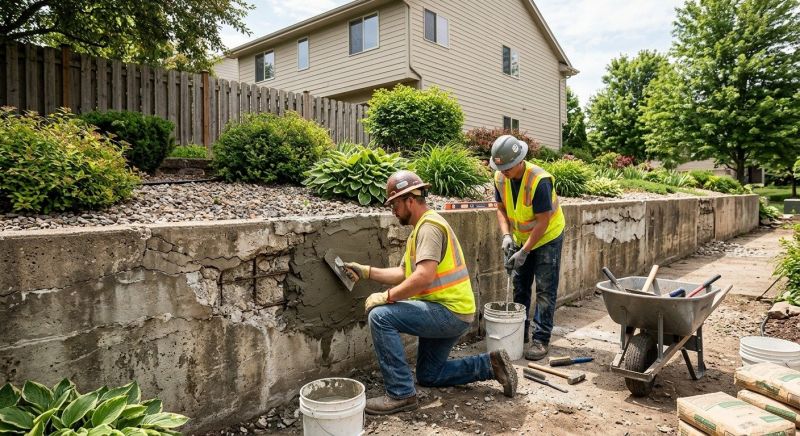 Brick Retaining Wall Repair in Plano, TX
