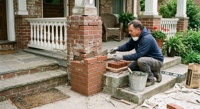 Brick Stairs Repair in Carrollton, TX