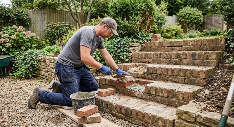 Brick Stairs Repair in Collin County, TX