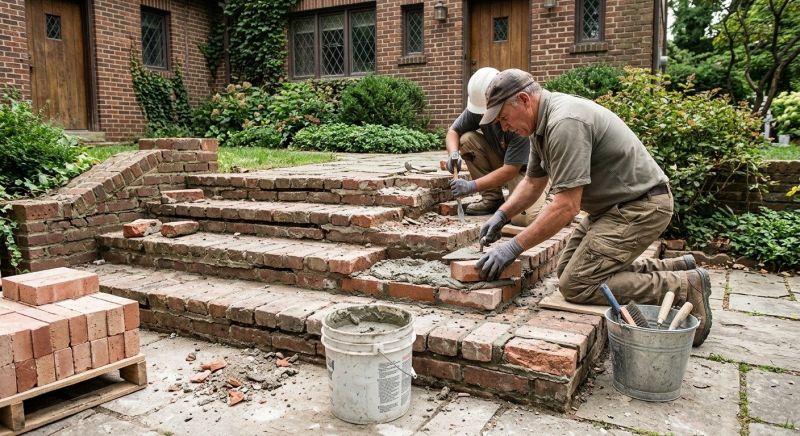 Brick Stairs Repair in Plano, TX