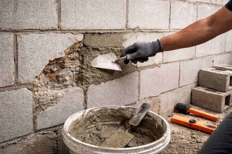 Concrete Block Wall Repair in Plano, TX