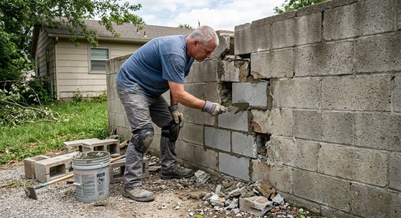 Masonry Wall Repair in Plano, TX