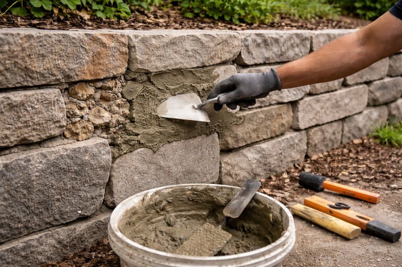 Rock Wall Repair in Plano, TX