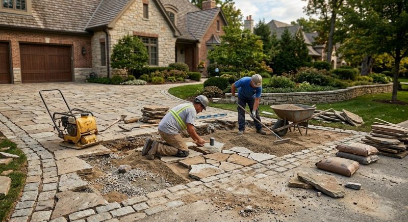 Stone Driveway Repair in Plano, TX