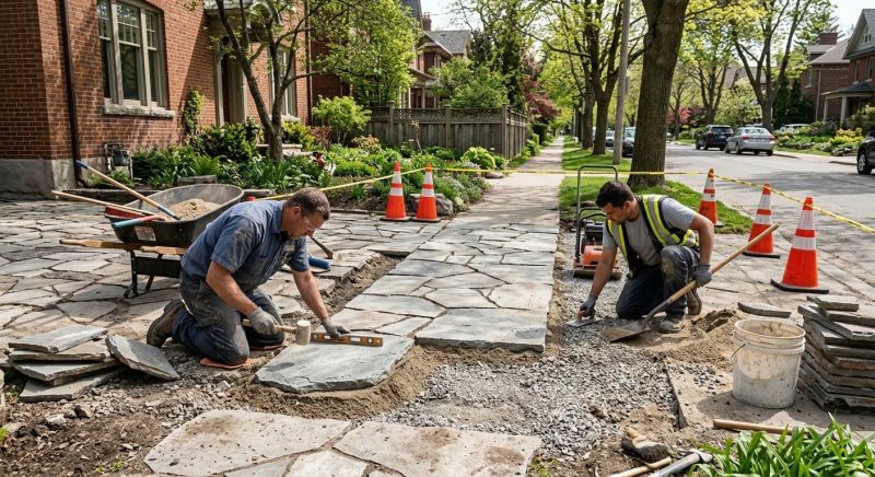 Stone Walkway Repair in Plano, TX