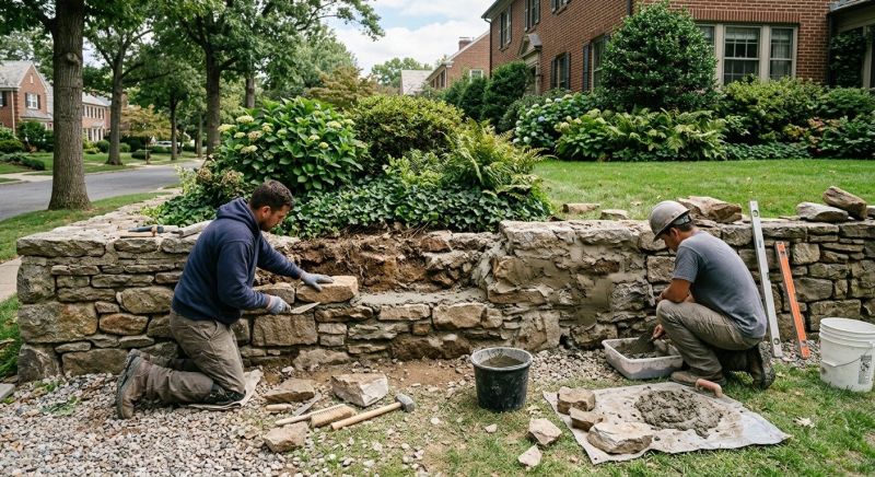 Stone Wall Repair in Irving, TX